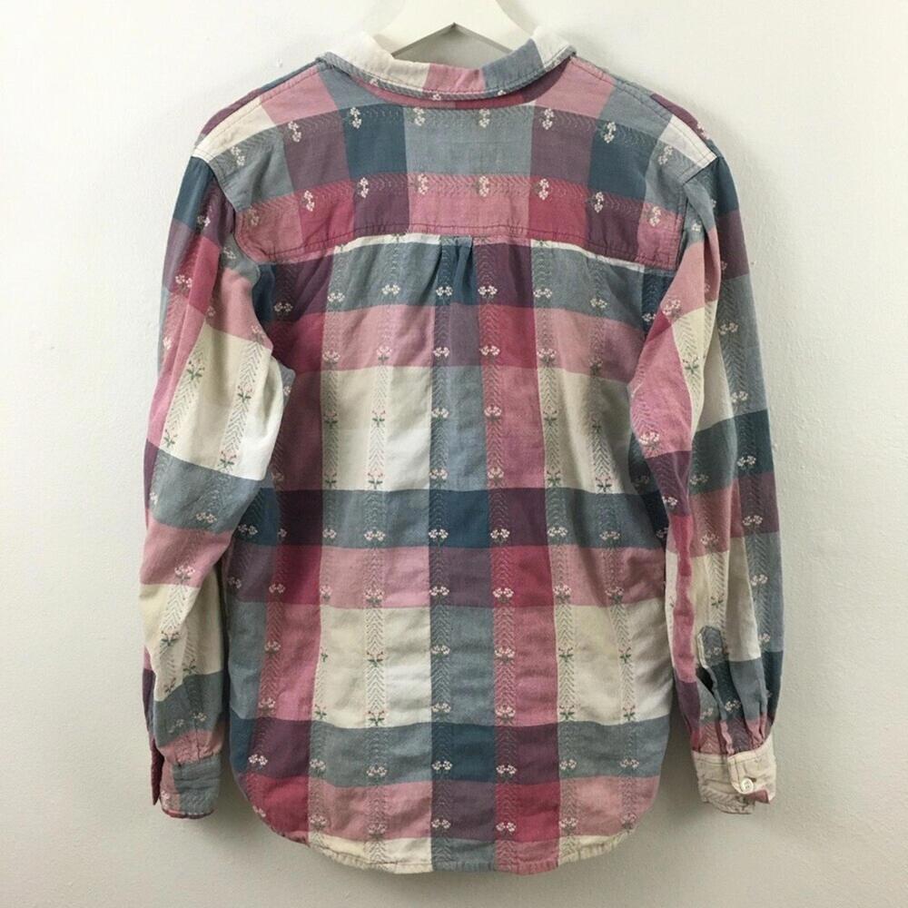 Jane Ashley Women’s Plaid Button Down Long Sleeve Shirt Size S - Picture 2 of 4